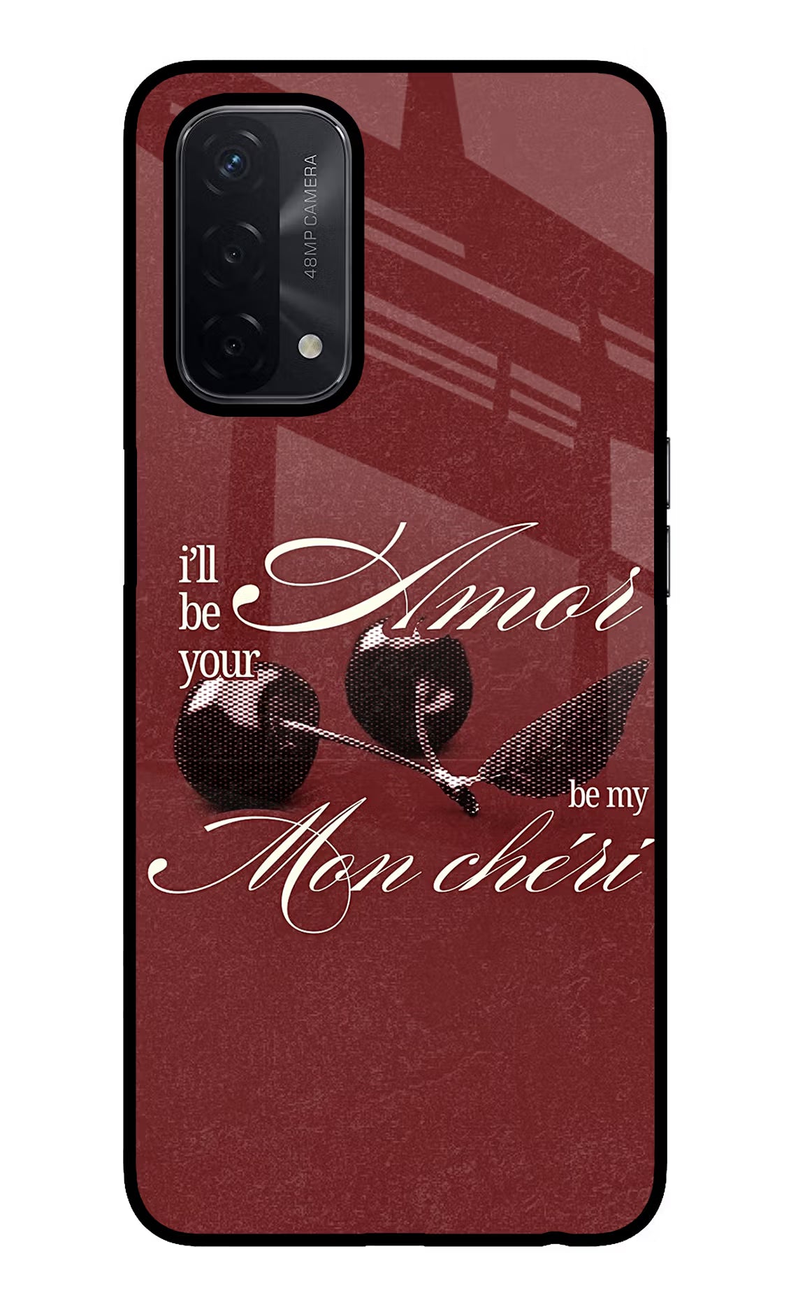 Velvet Cherry Oppo A74 5G Glass Case - Velvet Cherry Oppo A74 5G Glass Case Velvet Cherry Oppo A74 5G Glass Case