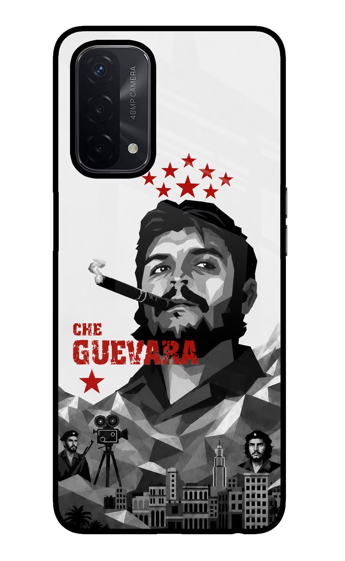 Che Guevara Iconic Oppo A74 5G Glass Case - Che Guevara Iconic Oppo A74 5G Glass Case Che Guevara Iconic Oppo A74 5G Glass Case