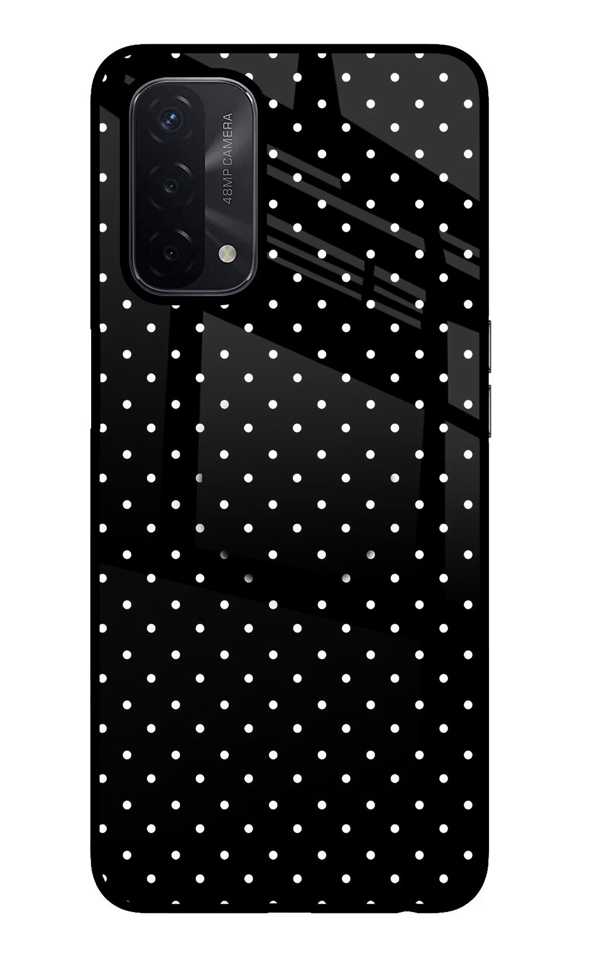 White Dots Oppo A74 5G Glass Case - White Dots Oppo A74 5G Glass Case White Dots Oppo A74 5G Glass Case