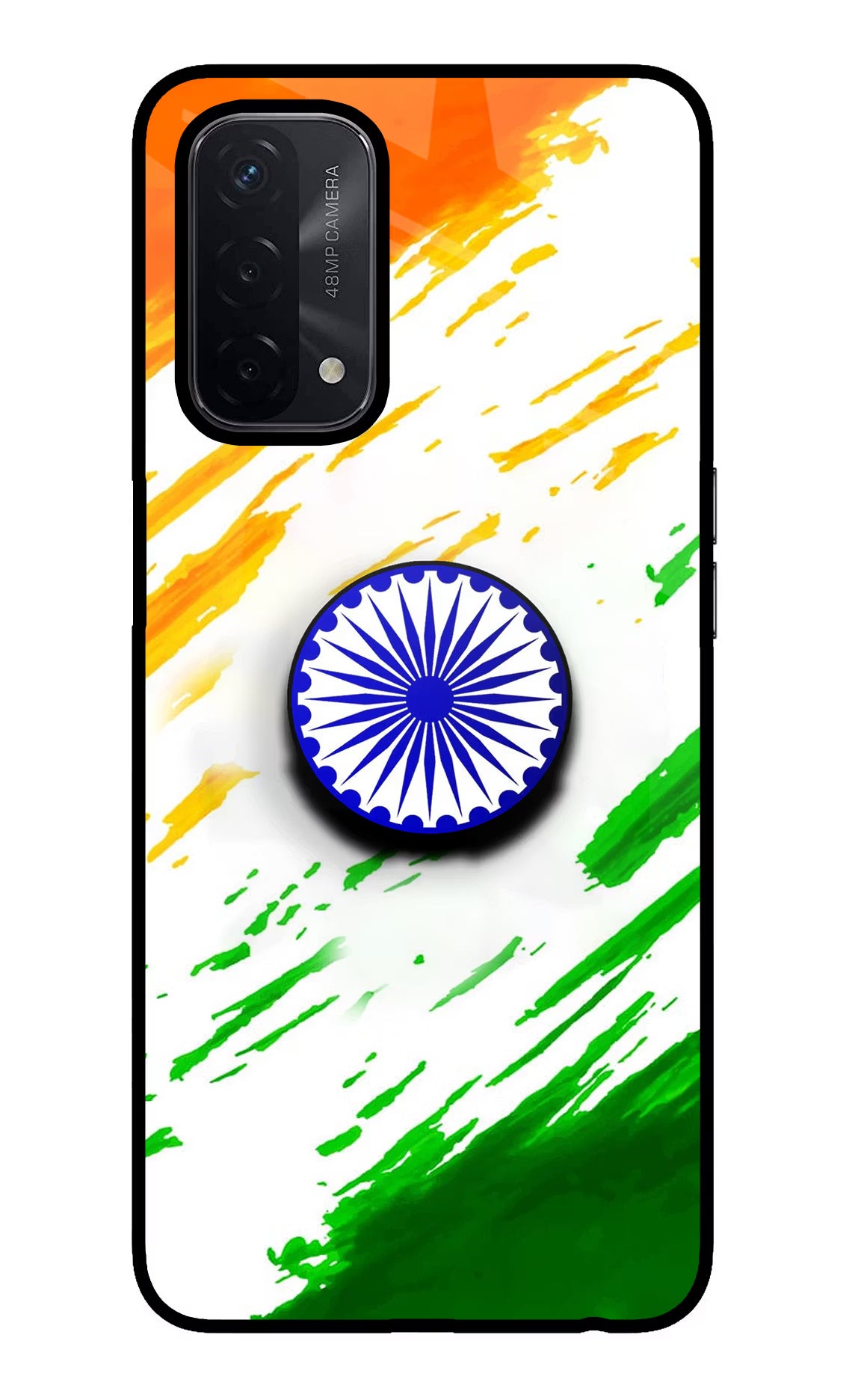 Indian Flag Ashoka Chakra Oppo A74 5G Glass Case - Indian Flag Ashoka Chakra Oppo A74 5G Glass Case Indian Flag Ashoka Chakra Oppo A74 5G Glass Case