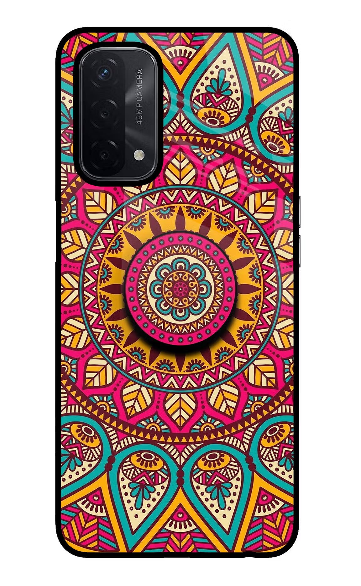 Mandala Oppo A74 5G Glass Case - Mandala Oppo A74 5G Glass Case Mandala Oppo A74 5G Glass Case