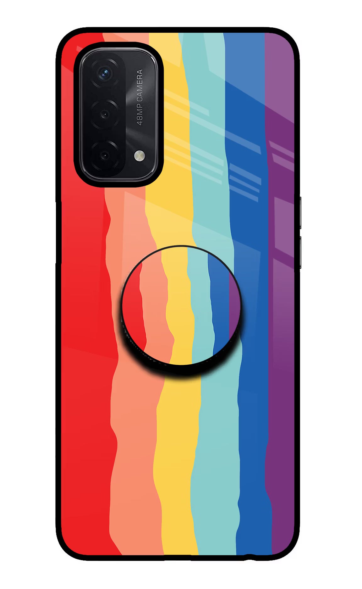 Rainbow Oppo A74 5G Pop Case - Rainbow Oppo A74 5G Pop Case by Casekaro Rainbow Oppo A74 5G Pop Case by Casekaro