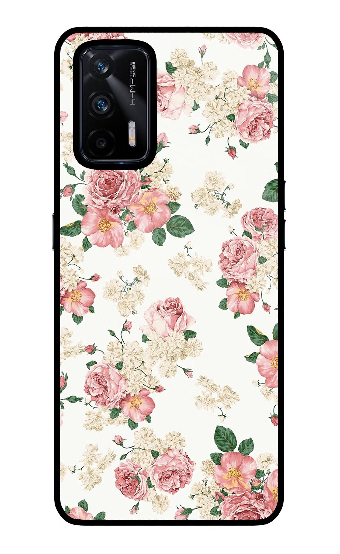 Flowers Realme X7 Max Glass Case - Flowers Realme X7 Max Glass Case Flowers Realme X7 Max Glass Case
