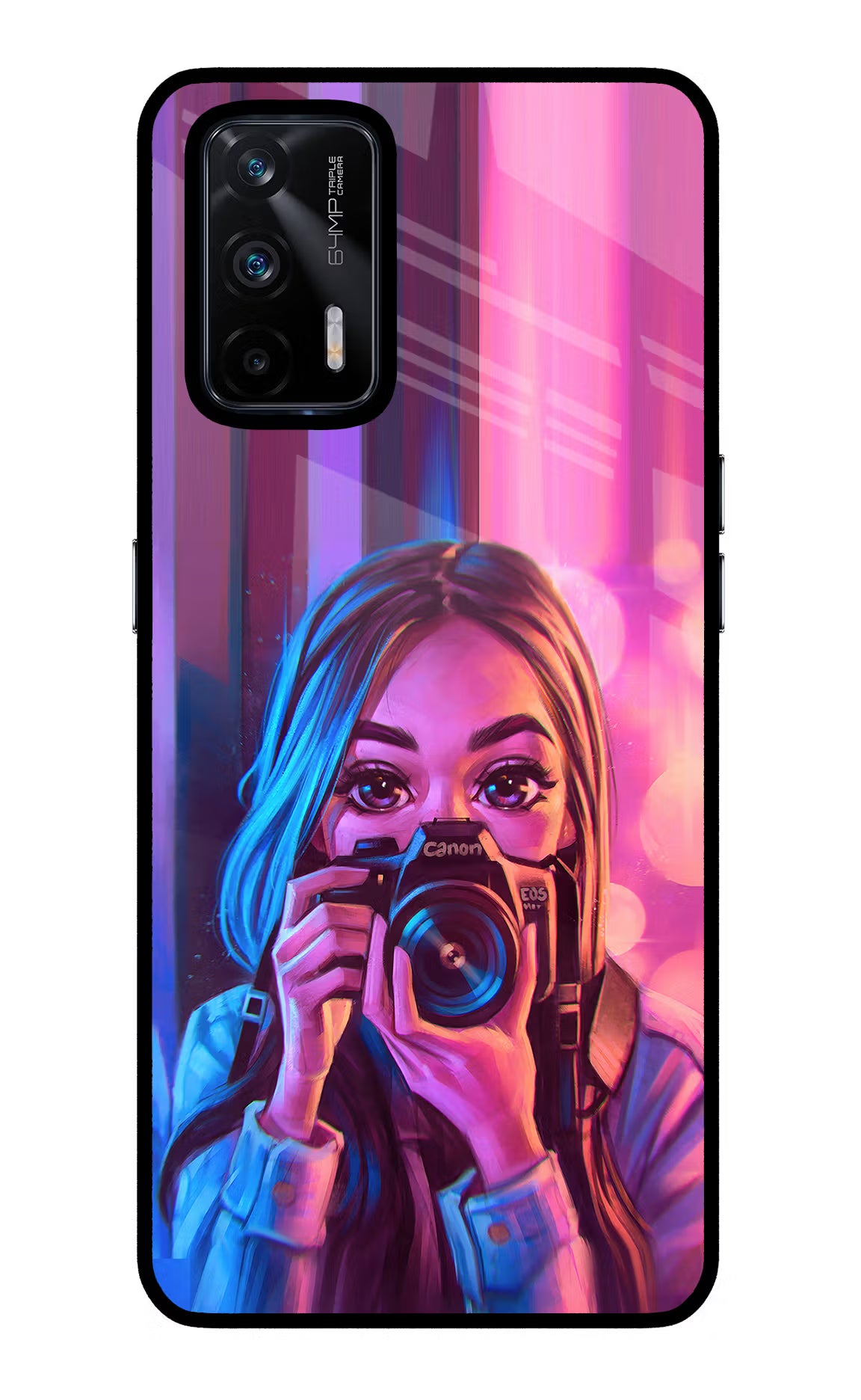 Girl Photographer Realme X7 Max Glass Case - Girl Photographer Realme X7 Max Glass Case Girl Photographer Realme X7 Max Glass Case