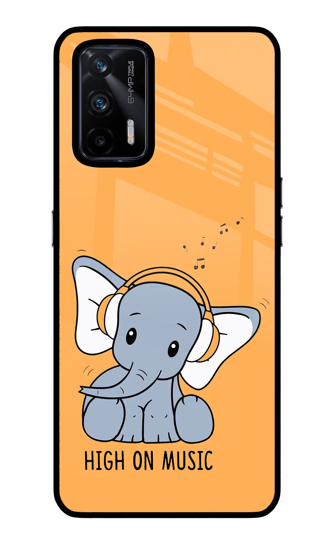 High On Music Realme X7 Max Back Cover - High On Music Realme X7 Max Glass Case Back Cover by Casekaro High On Music Realme X7 Max Glass Case Back Cover by Casekaro