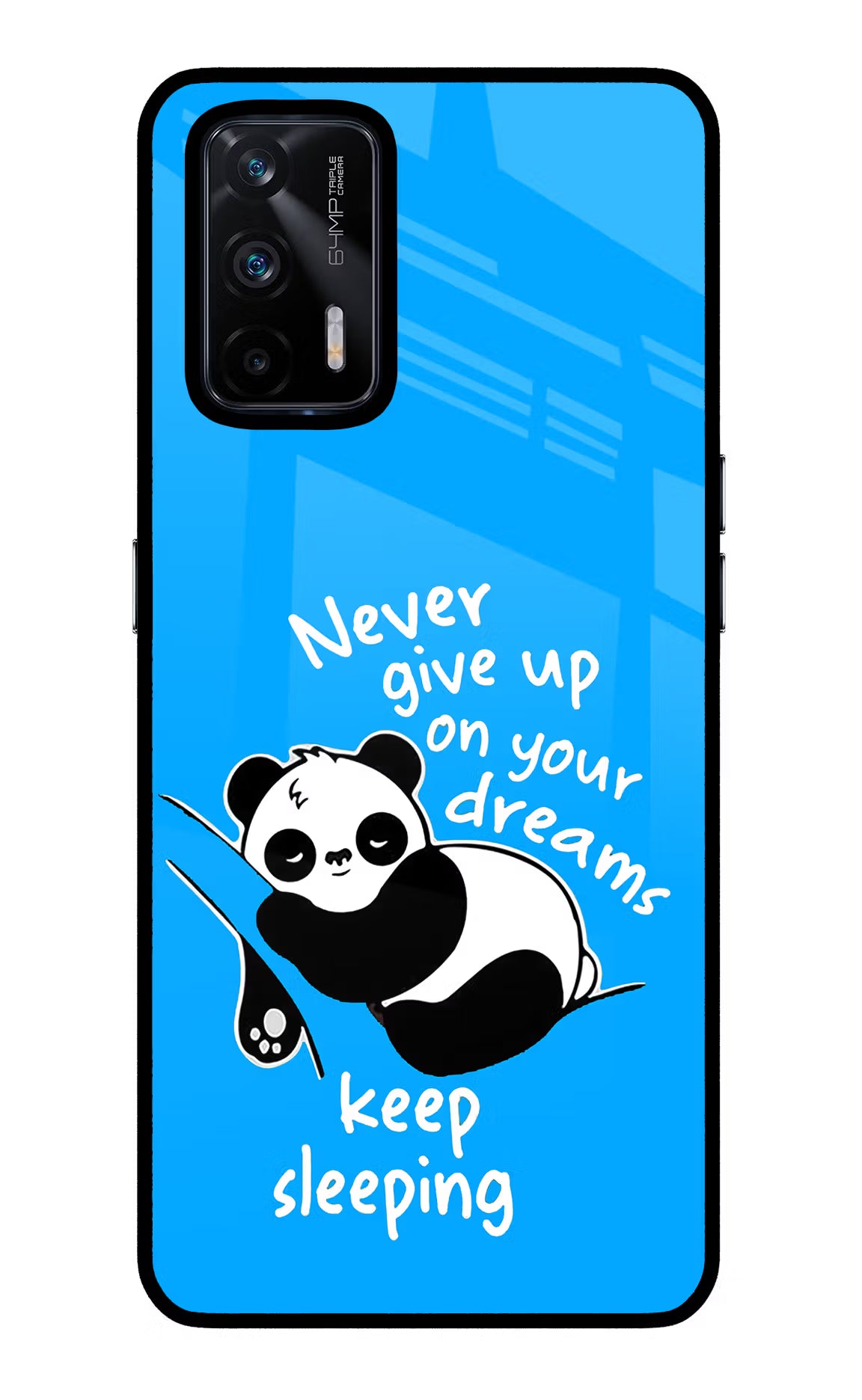 Keep Sleeping Realme X7 Max Back Cover - Keep Sleeping Realme X7 Max Glass Case Back Cover by Casekaro Keep Sleeping Realme X7 Max Glass Case Back Cover by Casekaro