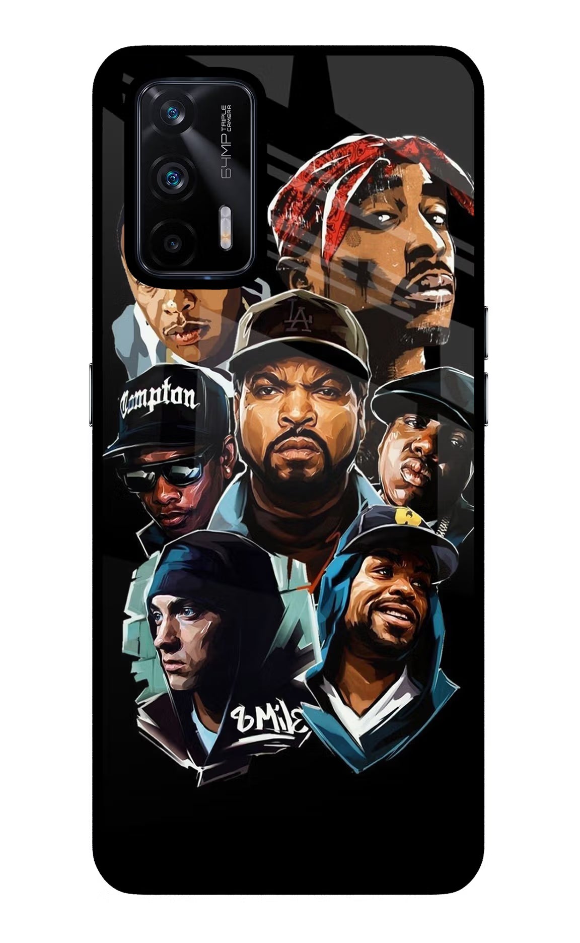Rappers Realme X7 Max Back Cover - Rappers Realme X7 Max Glass Case Back Cover by Casekaro Rappers Realme X7 Max Glass Case Back Cover by Casekaro