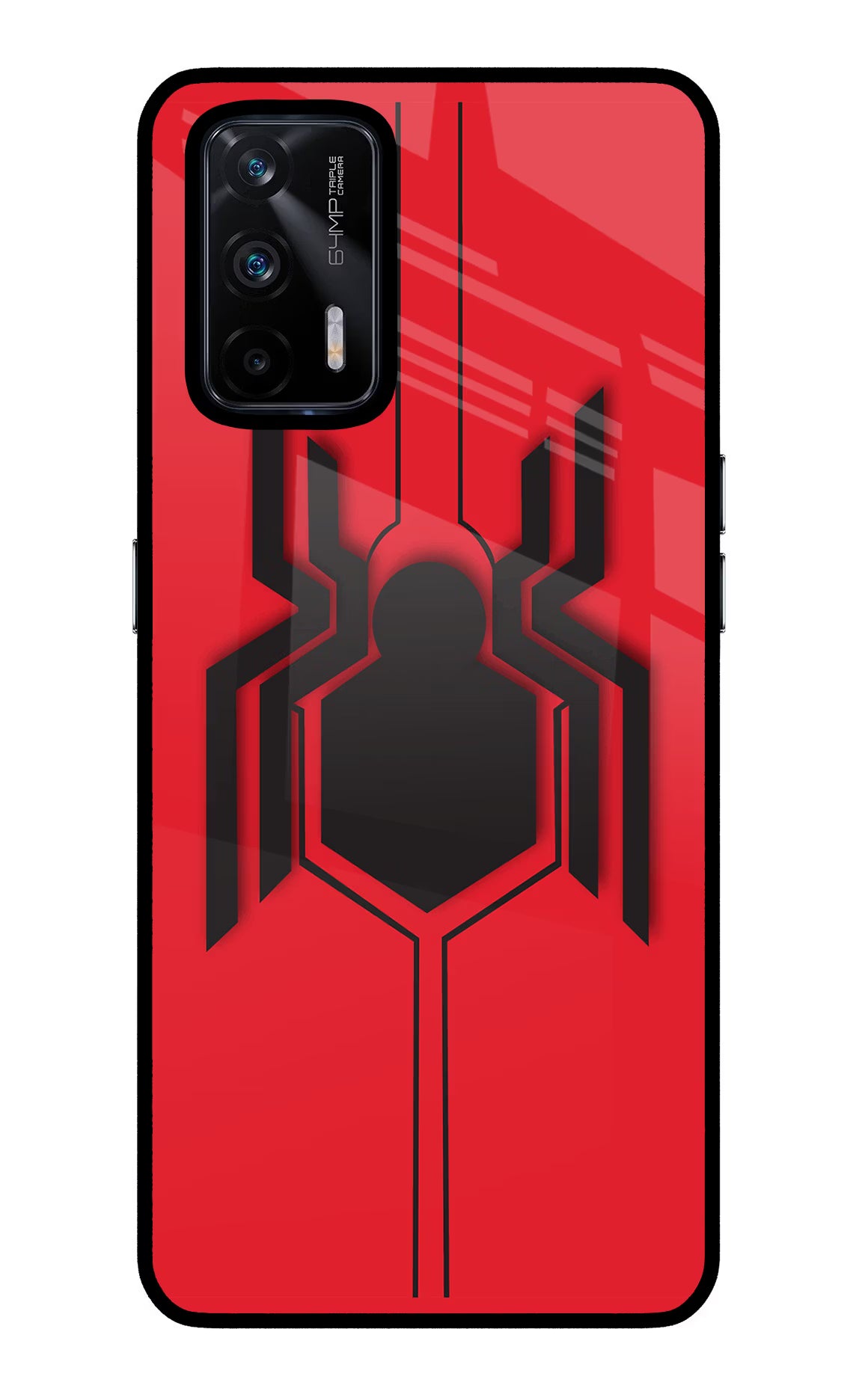Spider Realme X7 Max Back Cover - Spider Realme X7 Max Glass Case Back Cover by Casekaro Spider Realme X7 Max Glass Case Back Cover by Casekaro