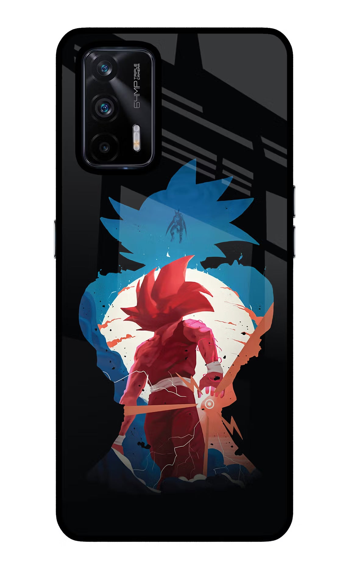 Goku Realme X7 Max Back Cover - Goku Realme X7 Max Glass Case Back Cover by Casekaro Goku Realme X7 Max Glass Case Back Cover by Casekaro
