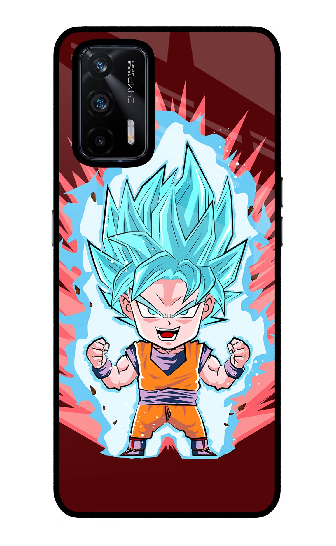 Goku Little Realme X7 Max Glass Case - Goku Little Realme X7 Max Glass Case Goku Little Realme X7 Max Glass Case
