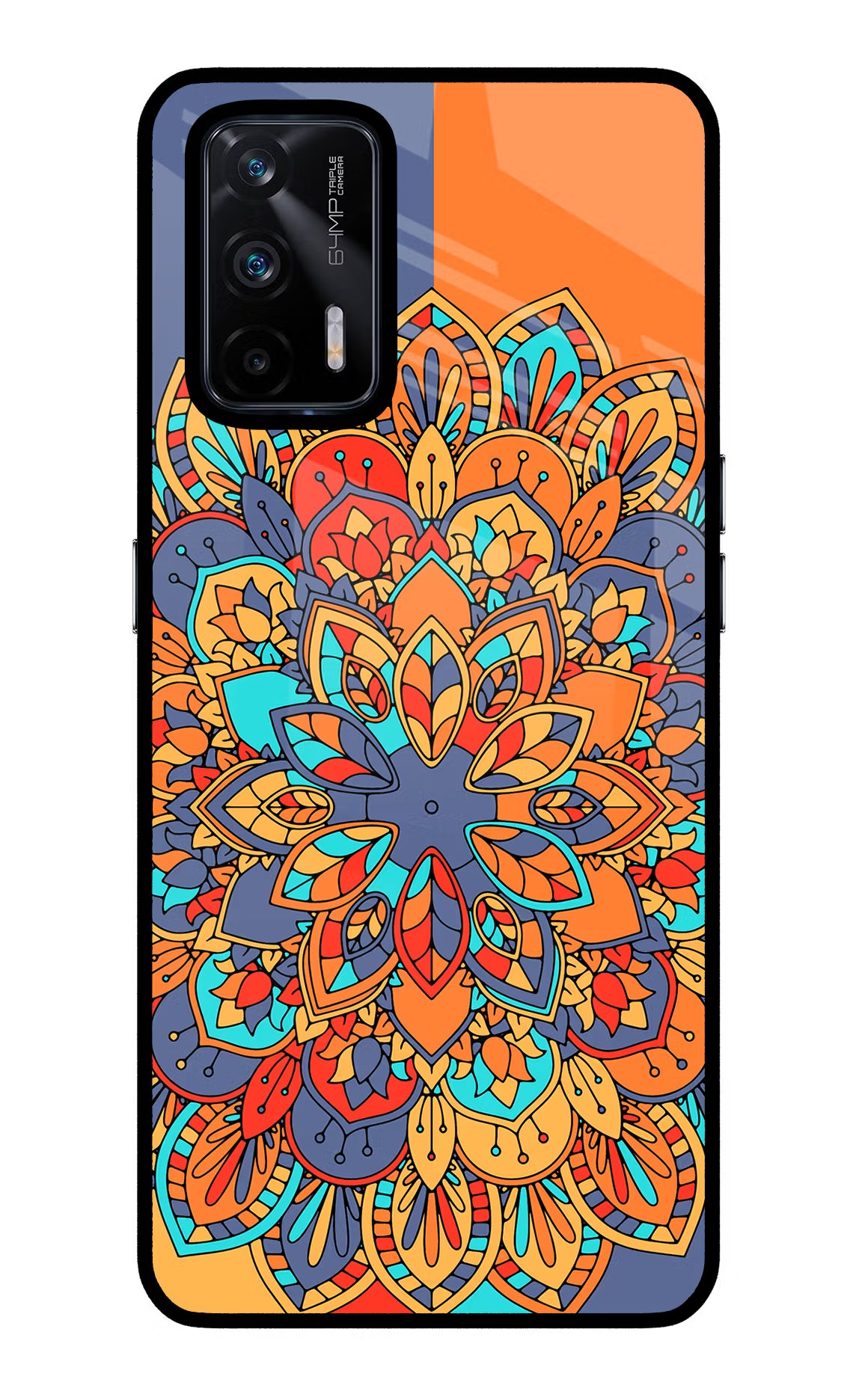 Color Mandala Realme X7 Max Glass Case - Color Mandala Realme X7 Max Glass Case Color Mandala Realme X7 Max Glass Case