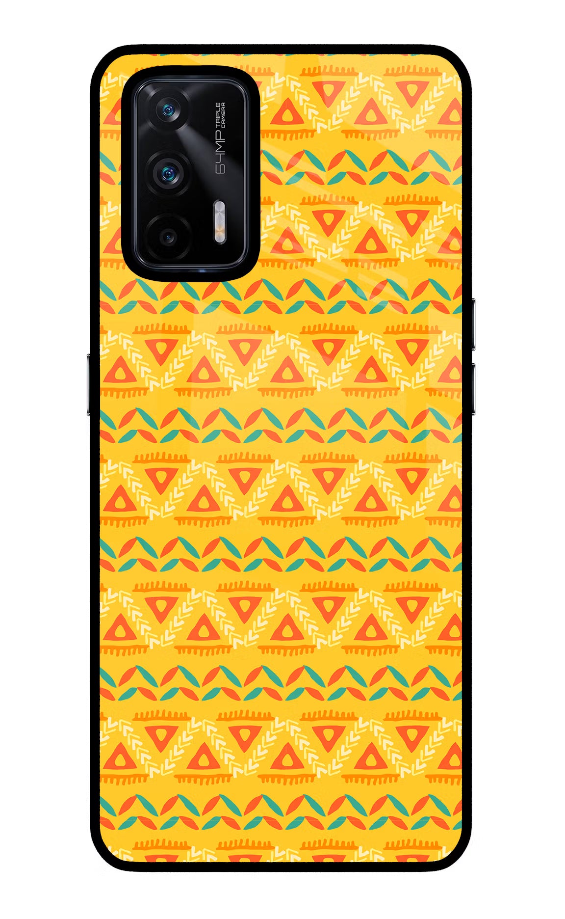 Tribal Pattern Realme X7 Max Back Cover - Tribal Pattern Realme X7 Max Glass Case Back Cover by Casekaro Tribal Pattern Realme X7 Max Glass Case Back Cover by Casekaro
