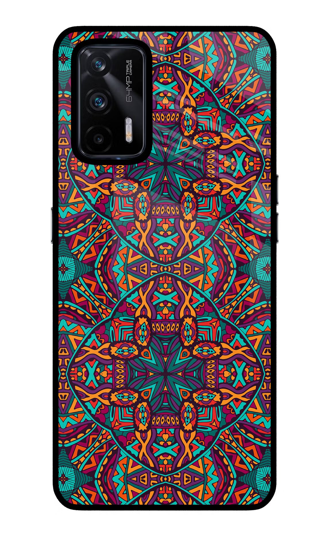 Colour Mandala Realme X7 Max Glass Case - Colour Mandala Realme X7 Max Glass Case Colour Mandala Realme X7 Max Glass Case