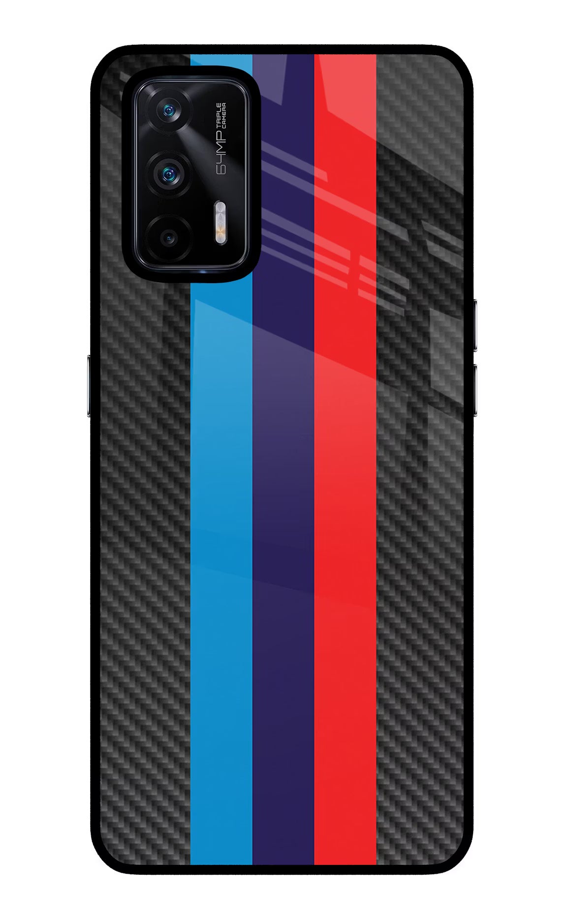 BMW Stripes Pattern Realme X7 Max Glass Case - BMW Stripes Pattern Realme X7 Max Glass Case BMW Stripes Pattern Realme X7 Max Glass Case