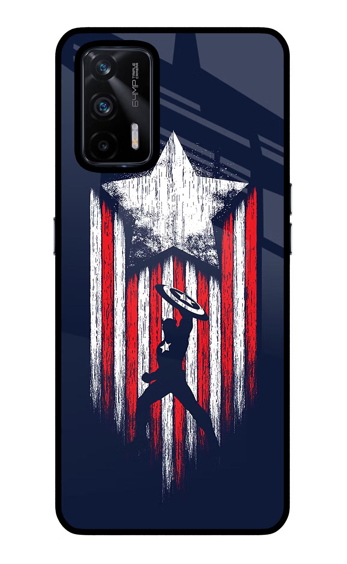 Captain America Marvel Art Realme X7 Max Back Cover - Captain America Marvel Art Realme X7 Max Glass Case Back Cover by Casekaro Captain America Marvel Art Realme X7 Max Glass Case Back Cover by Casekaro