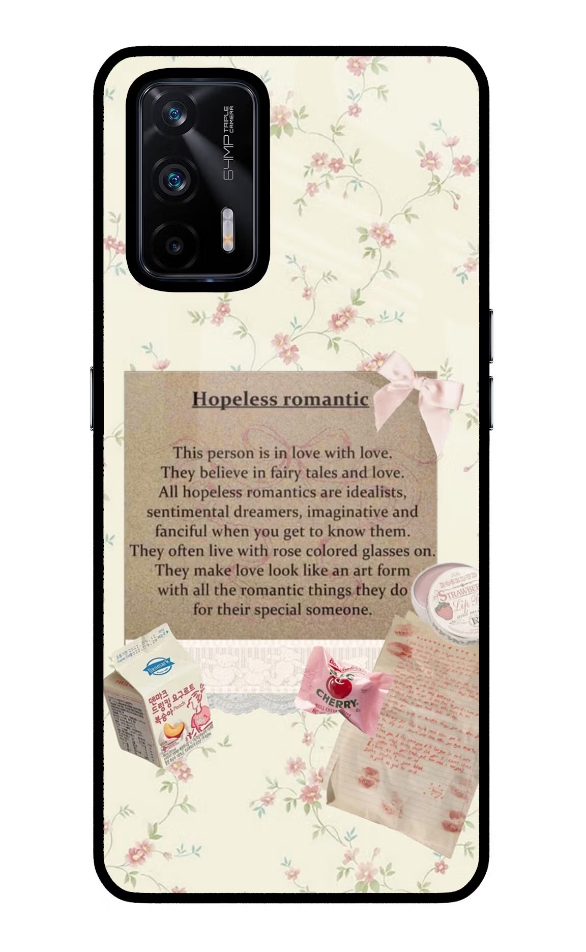 Hopeless Romantic Realme X7 Max Glass Case - Hopeless Romantic Realme X7 Max Glass Case Hopeless Romantic Realme X7 Max Glass Case
