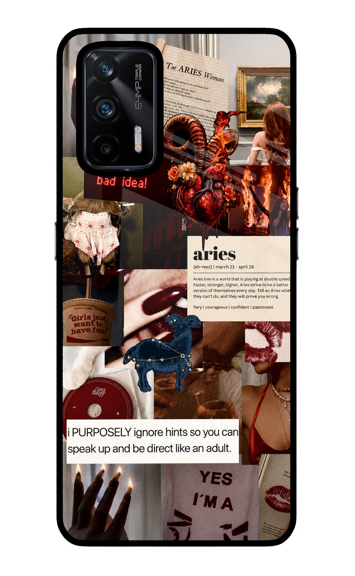 Zodiac Aries Realme X7 Max Glass Case - Zodiac Aries Realme X7 Max Glass Case Zodiac Aries Realme X7 Max Glass Case