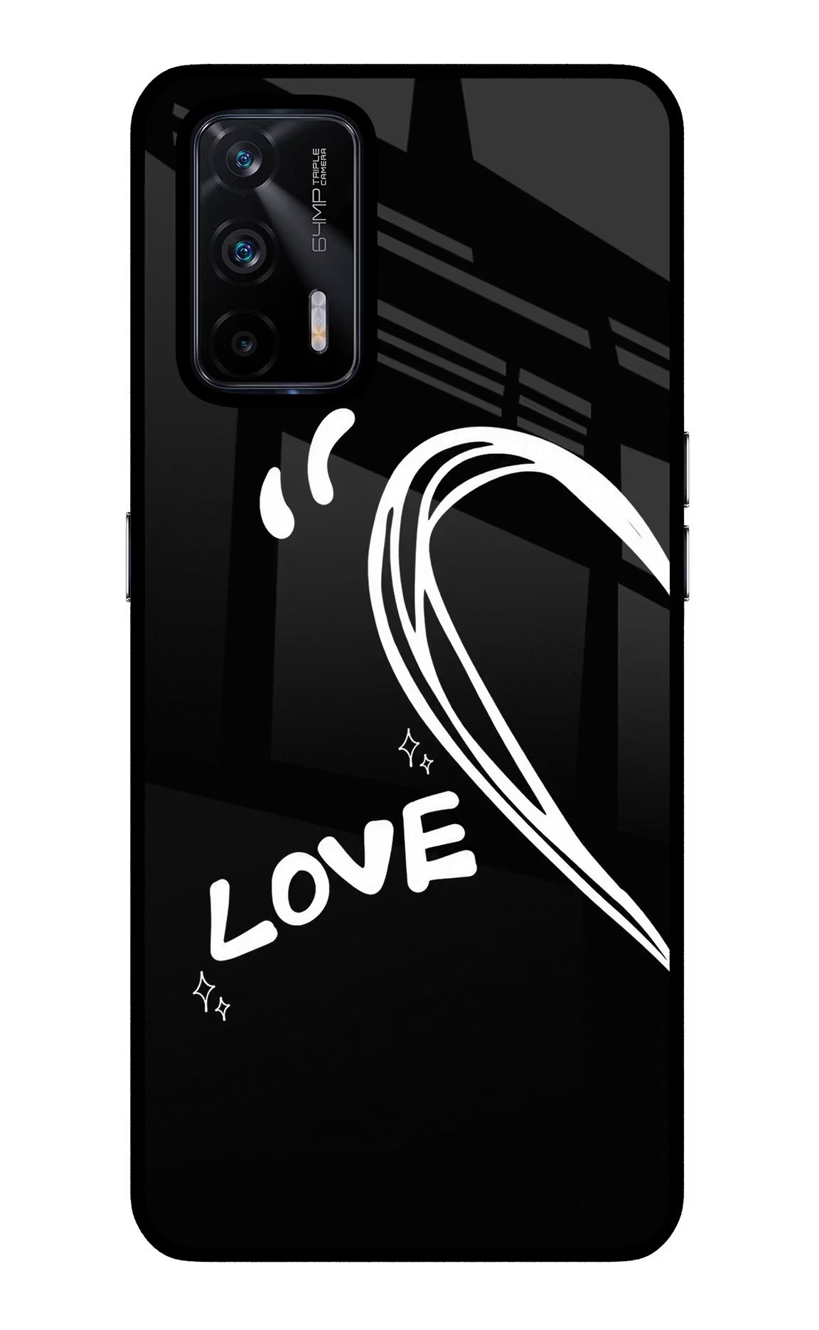 Love Line Realme X7 Max Glass Case - Love Line Realme X7 Max Glass Case Love Line Realme X7 Max Glass Case