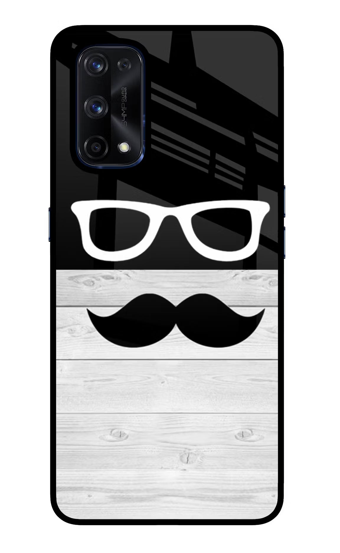 Mustache Realme X7 Pro Back Cover - Mustache Realme X7 Pro Glass Case Back Cover by Casekaro Mustache Realme X7 Pro Glass Case Back Cover by Casekaro