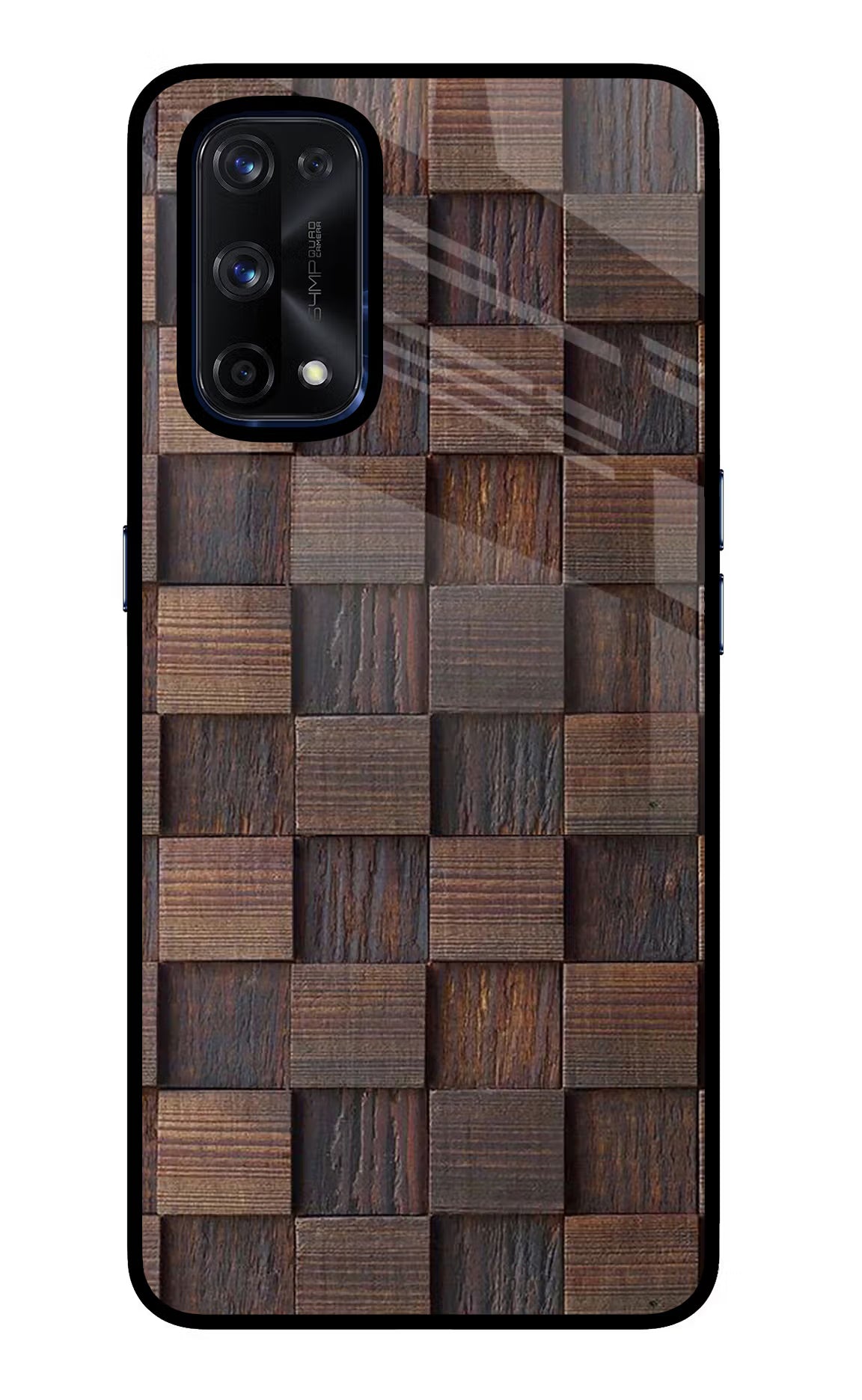 Wooden Cube Design Realme X7 Pro Back Cover - Wooden Cube Design Realme X7 Pro Glass Case Back Cover by Casekaro Wooden Cube Design Realme X7 Pro Glass Case Back Cover by Casekaro