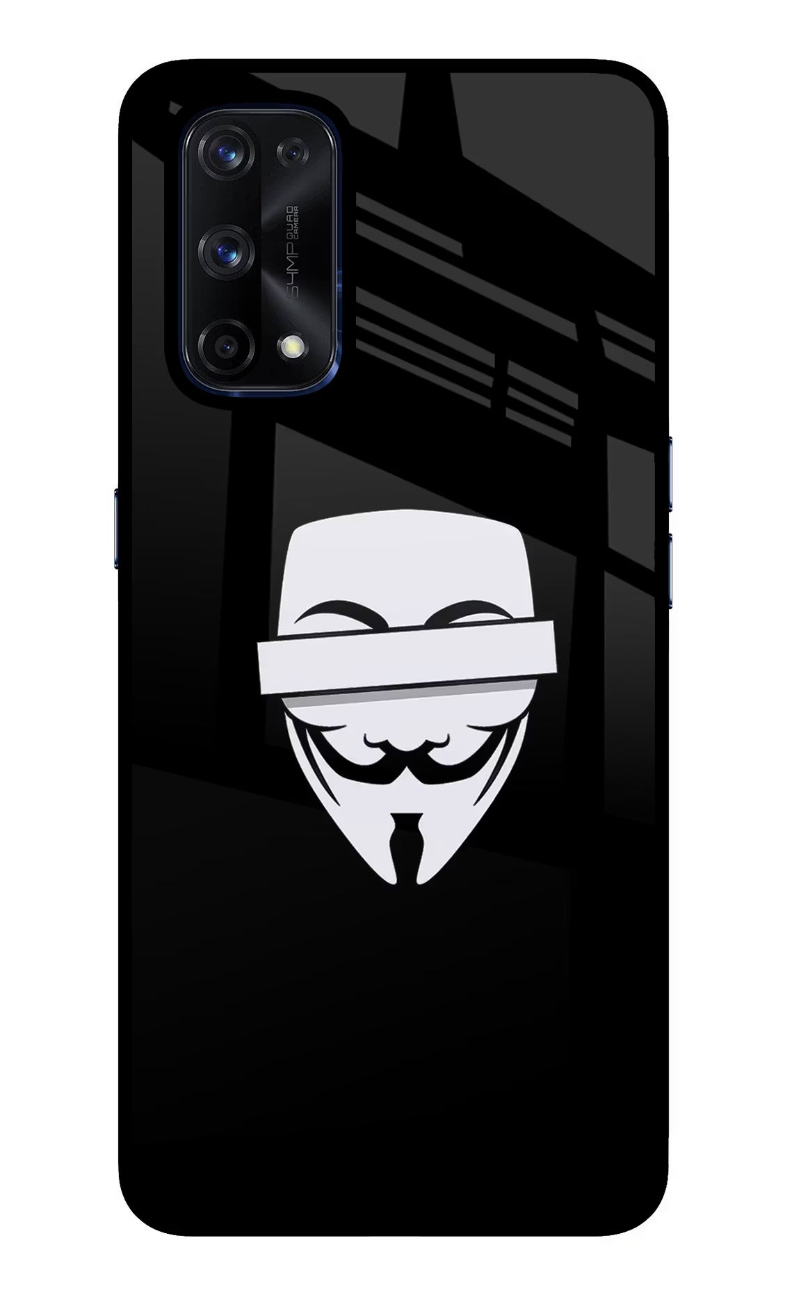 Anonymous Face Realme X7 Pro Back Cover - Anonymous Face Realme X7 Pro Glass Case Back Cover by Casekaro Anonymous Face Realme X7 Pro Glass Case Back Cover by Casekaro