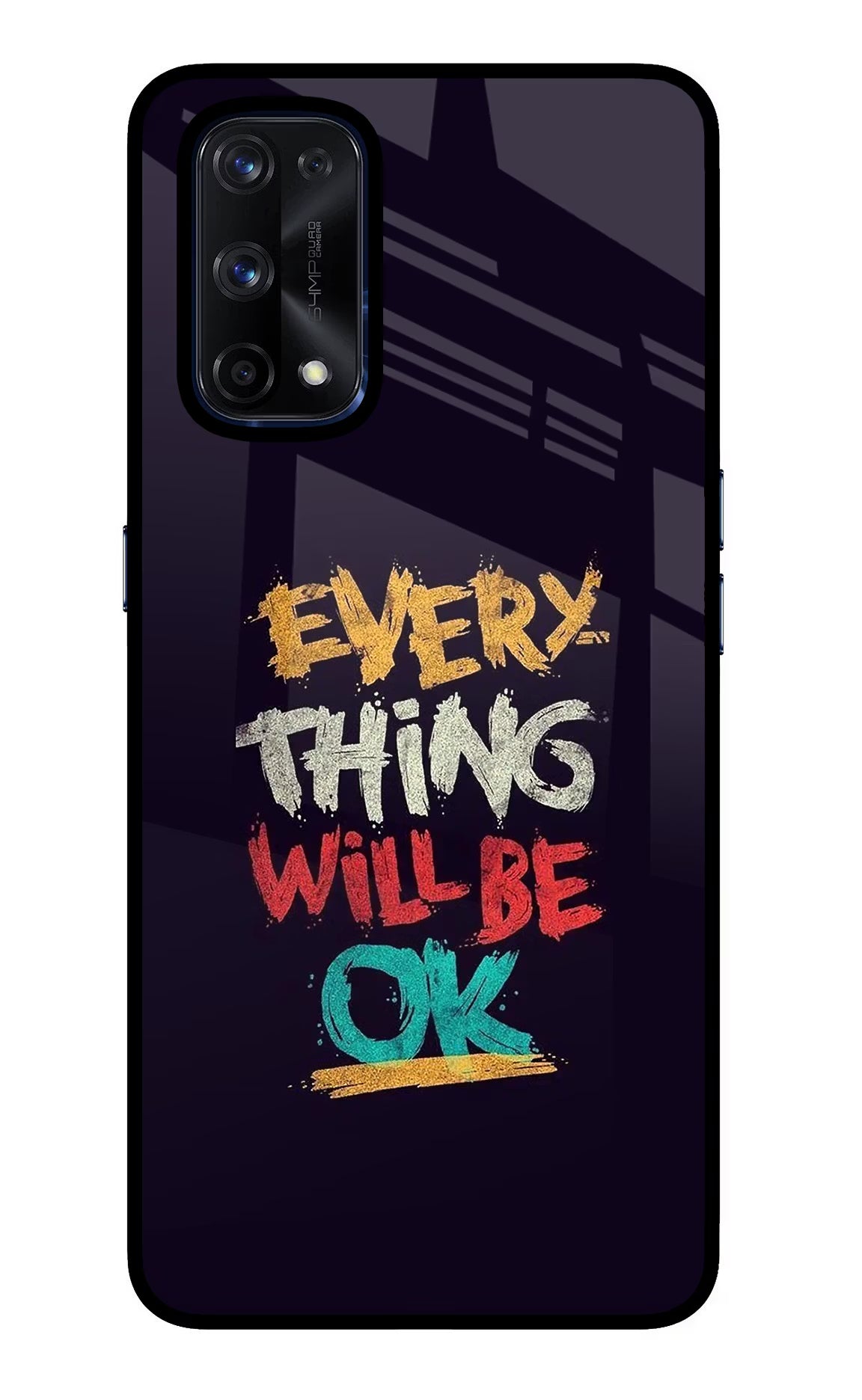 Everything Will Be Ok Realme X7 Pro Back Cover - Everything Will Be Ok Realme X7 Pro Glass Case Back Cover by Casekaro Everything Will Be Ok Realme X7 Pro Glass Case Back Cover by Casekaro