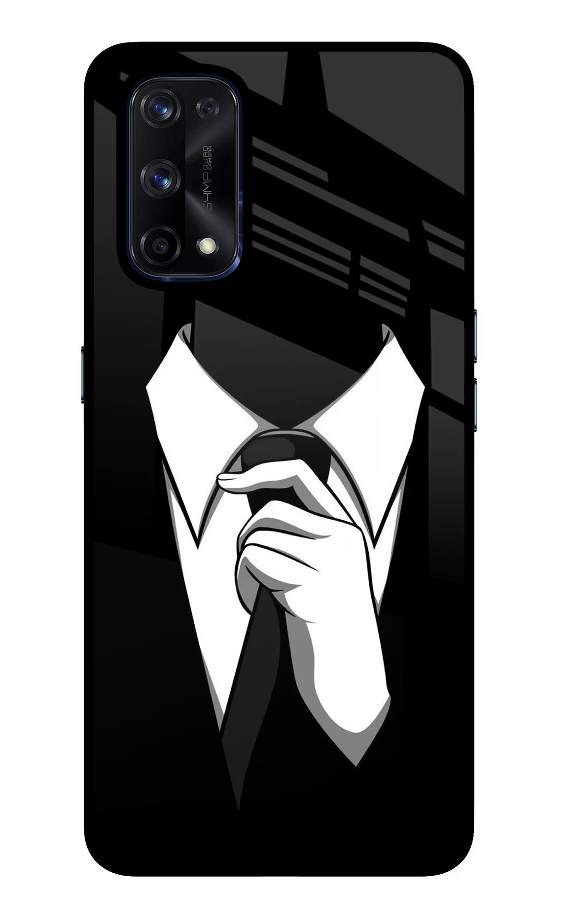 Black Tie Realme X7 Pro Glass Case - Black Tie Realme X7 Pro Glass Case Black Tie Realme X7 Pro Glass Case