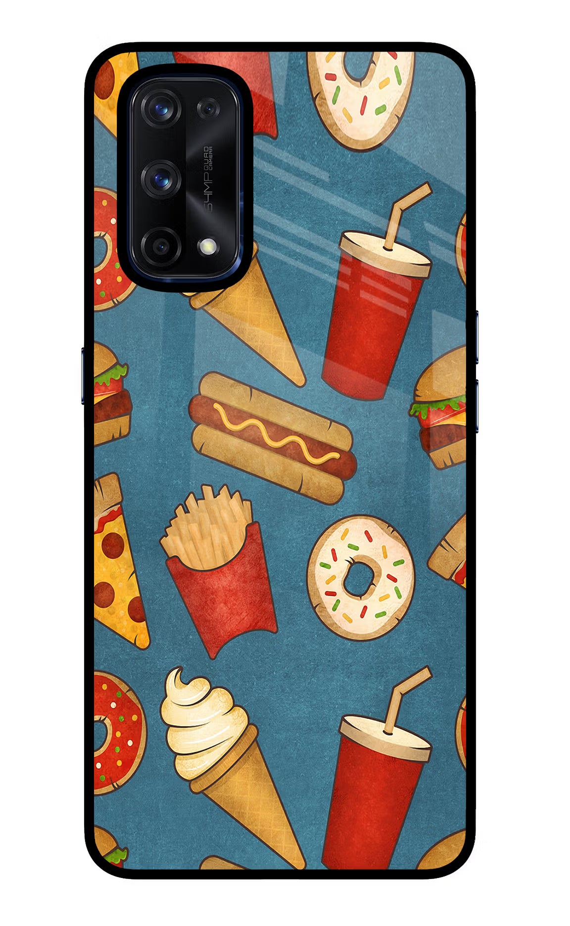 Foodie Realme X7 Pro Back Cover - Foodie Realme X7 Pro Glass Case Back Cover by Casekaro Foodie Realme X7 Pro Glass Case Back Cover by Casekaro