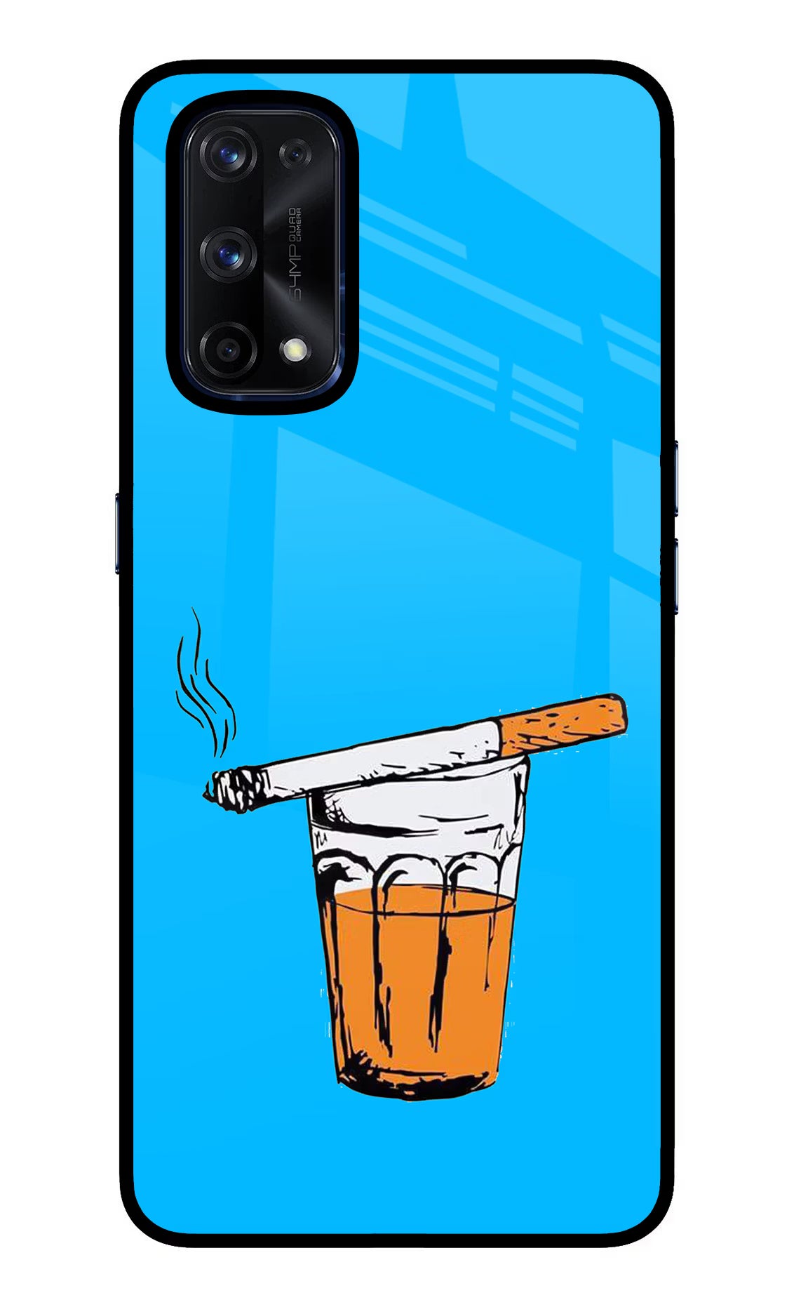 Chai Sutta Realme X7 Pro Back Cover - Chai Sutta Realme X7 Pro Glass Case Back Cover by Casekaro Chai Sutta Realme X7 Pro Glass Case Back Cover by Casekaro