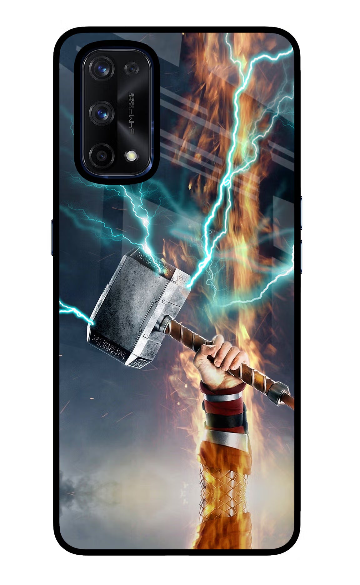 Thor Hammer Mjolnir Realme X7 Pro Back Cover - Thor Hammer Mjolnir Realme X7 Pro Glass Case Back Cover by Casekaro Thor Hammer Mjolnir Realme X7 Pro Glass Case Back Cover by Casekaro