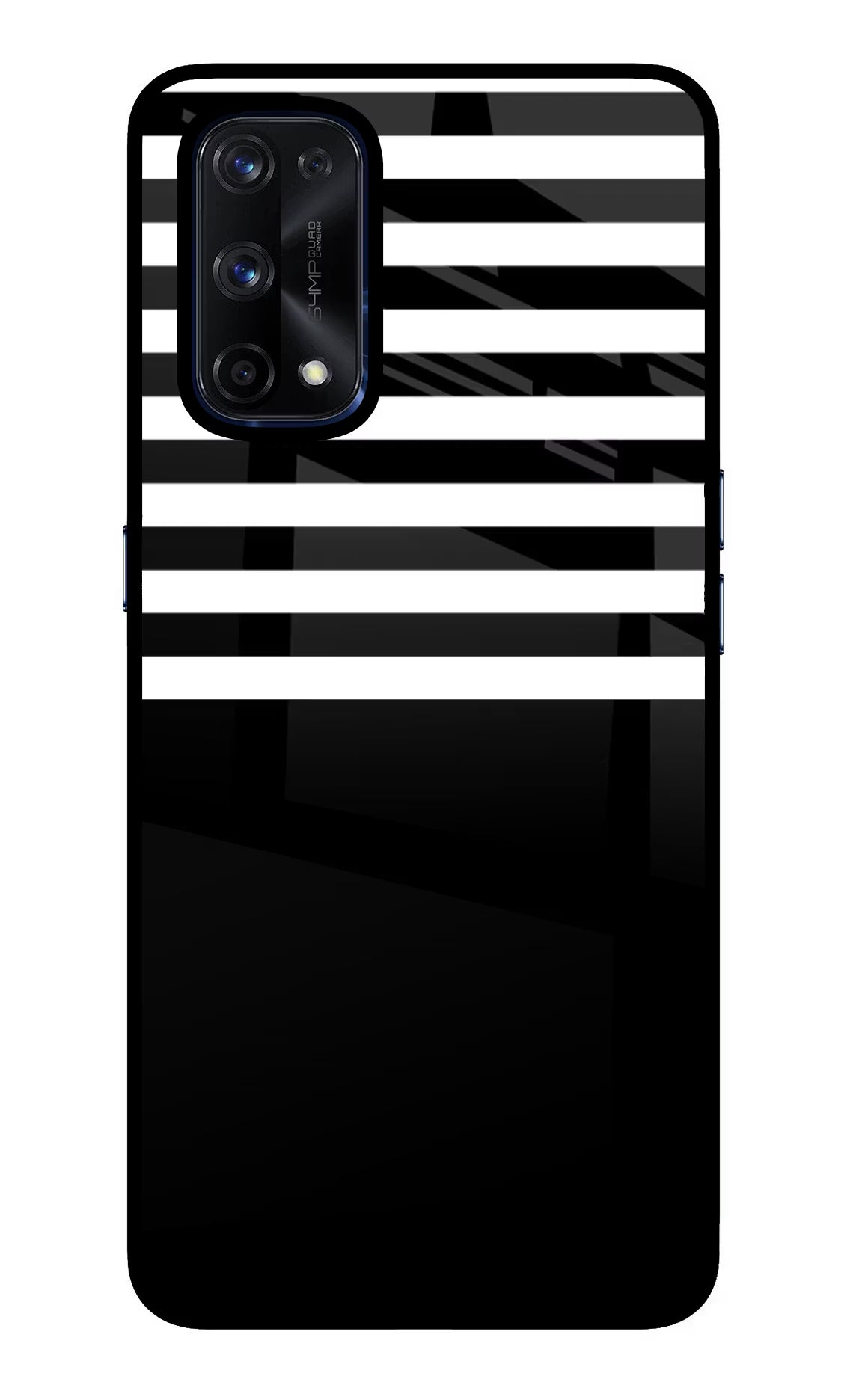 Black and White Print Realme X7 Pro Back Cover - Black and White Print Realme X7 Pro Glass Case Back Cover by Casekaro Black and White Print Realme X7 Pro Glass Case Back Cover by Casekaro