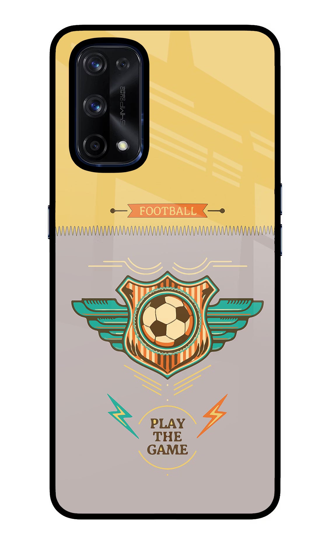 Football Realme X7 Pro Back Cover - Football Realme X7 Pro Glass Case Back Cover by Casekaro Football Realme X7 Pro Glass Case Back Cover by Casekaro