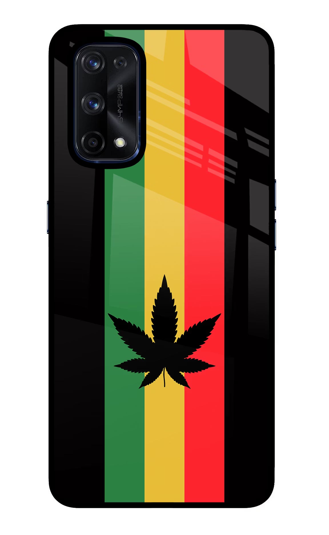 Weed Flag Realme X7 Pro Back Cover - Weed Flag Realme X7 Pro Glass Case Back Cover by Casekaro Weed Flag Realme X7 Pro Glass Case Back Cover by Casekaro