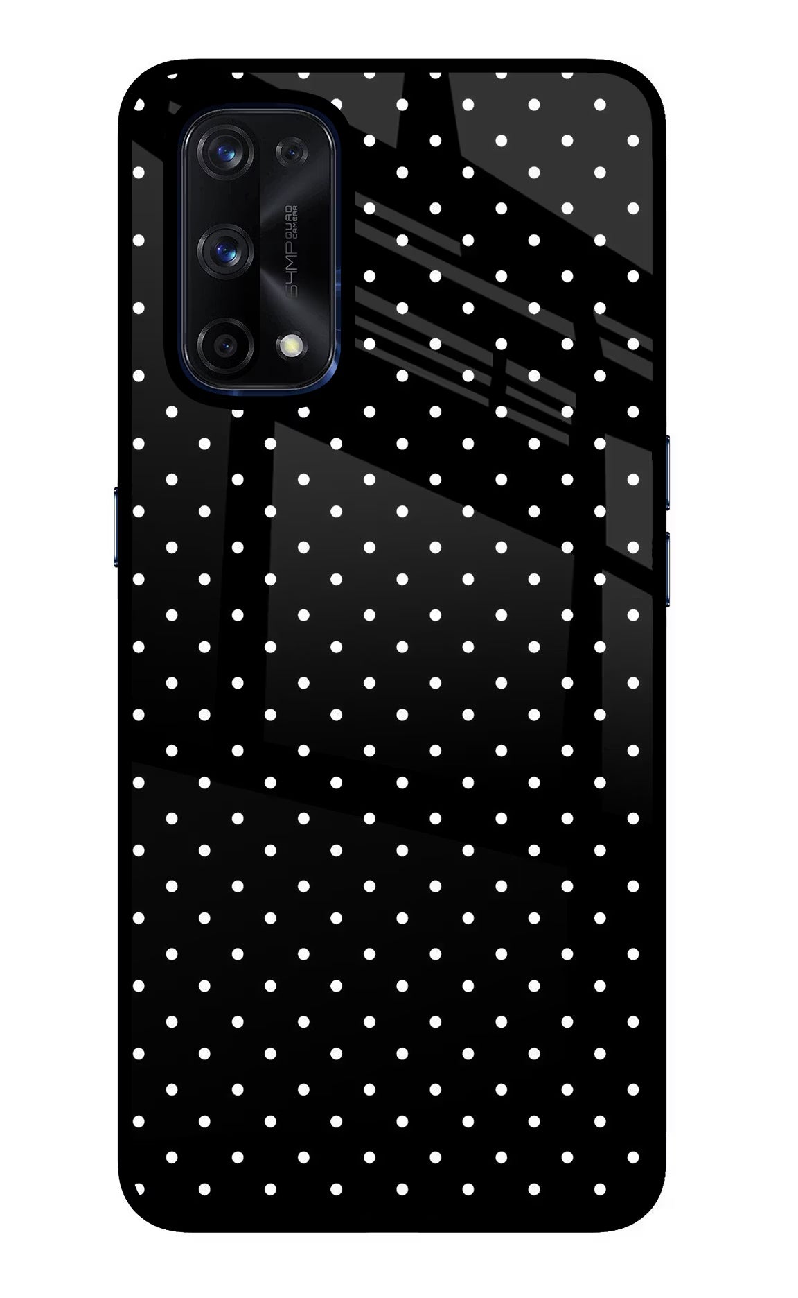 White Dots Realme X7 Pro Back Cover - White Dots Realme X7 Pro Glass Case Back Cover by Casekaro White Dots Realme X7 Pro Glass Case Back Cover by Casekaro