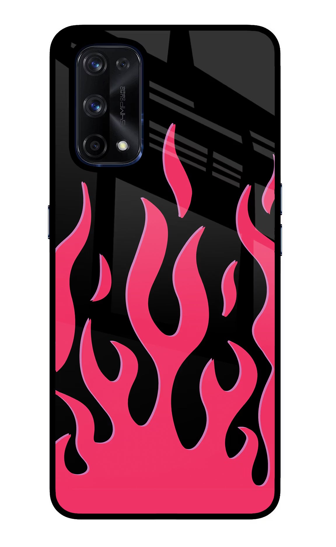 Fire Flames Realme X7 Pro Back Cover - Fire Flames Realme X7 Pro Glass Case Back Cover by Casekaro Fire Flames Realme X7 Pro Glass Case Back Cover by Casekaro
