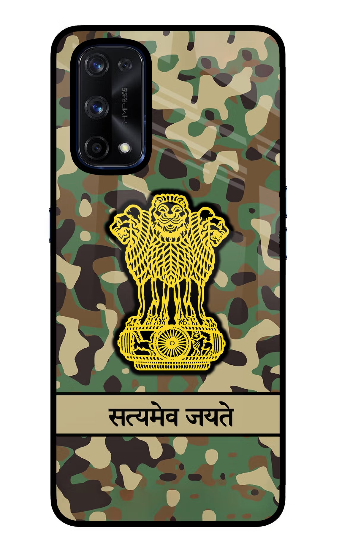 Satyamev Jayate Army Realme X7 Pro Back Cover - Satyamev Jayate Army Realme X7 Pro Glass Case Back Cover by Casekaro Satyamev Jayate Army Realme X7 Pro Glass Case Back Cover by Casekaro