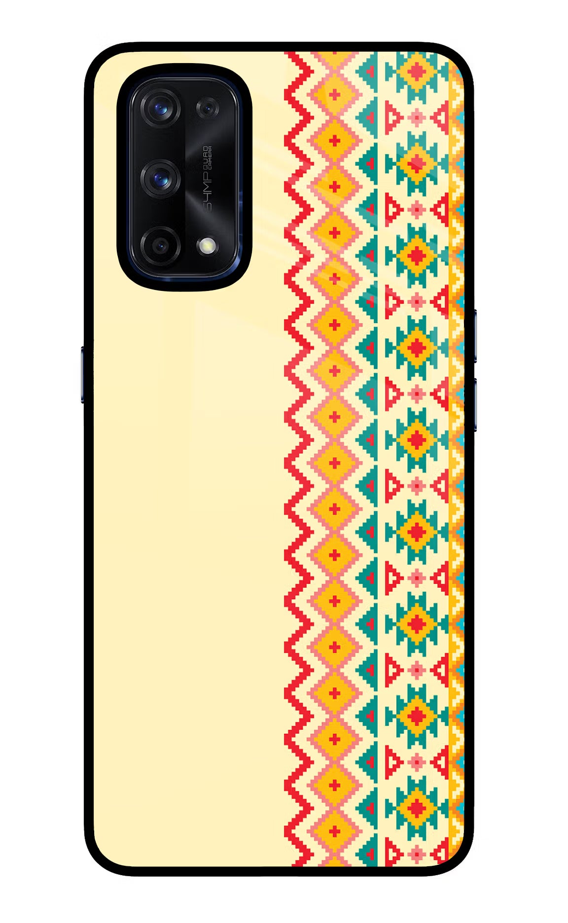 Ethnic Seamless Realme X7 Pro Glass Case - Ethnic Seamless Realme X7 Pro Glass Case Ethnic Seamless Realme X7 Pro Glass Case