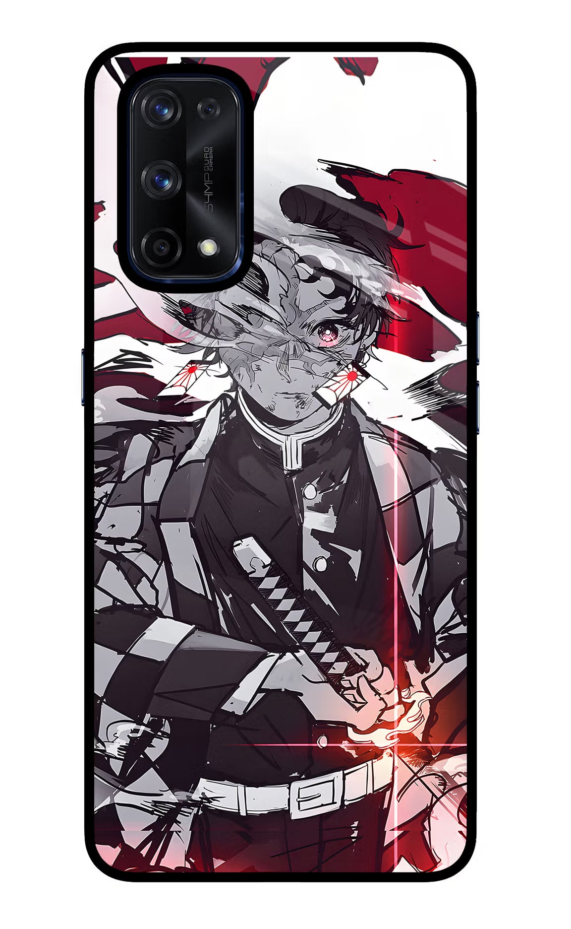 Demon Slayer Realme X7 Pro Back Cover - Demon Slayer Realme X7 Pro Glass Case Back Cover by Casekaro Demon Slayer Realme X7 Pro Glass Case Back Cover by Casekaro