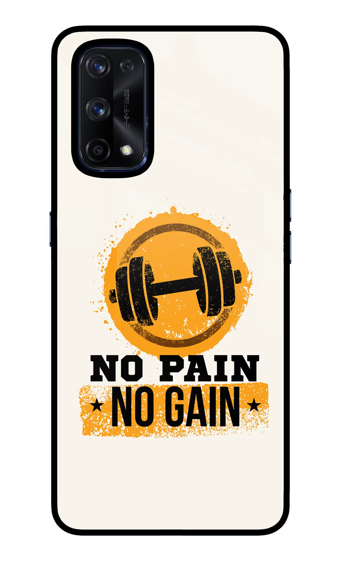 No Pain No Gain Realme X7 Pro Back Cover - No Pain No Gain Realme X7 Pro Glass Case Back Cover by Casekaro No Pain No Gain Realme X7 Pro Glass Case Back Cover by Casekaro
