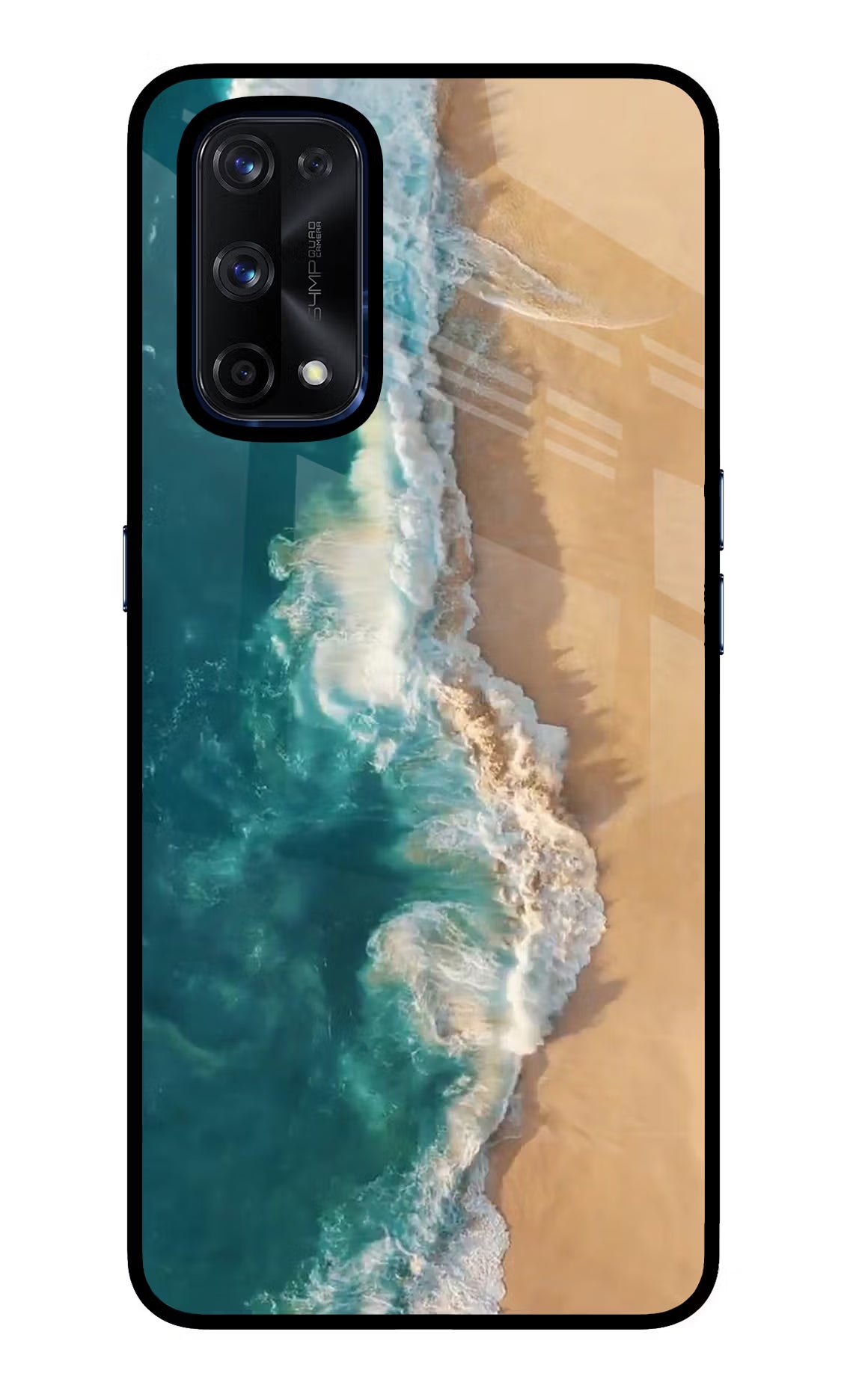 Ocean Beach Realme X7 Pro Back Cover - Ocean Beach Realme X7 Pro Glass Case Back Cover by Casekaro Ocean Beach Realme X7 Pro Glass Case Back Cover by Casekaro