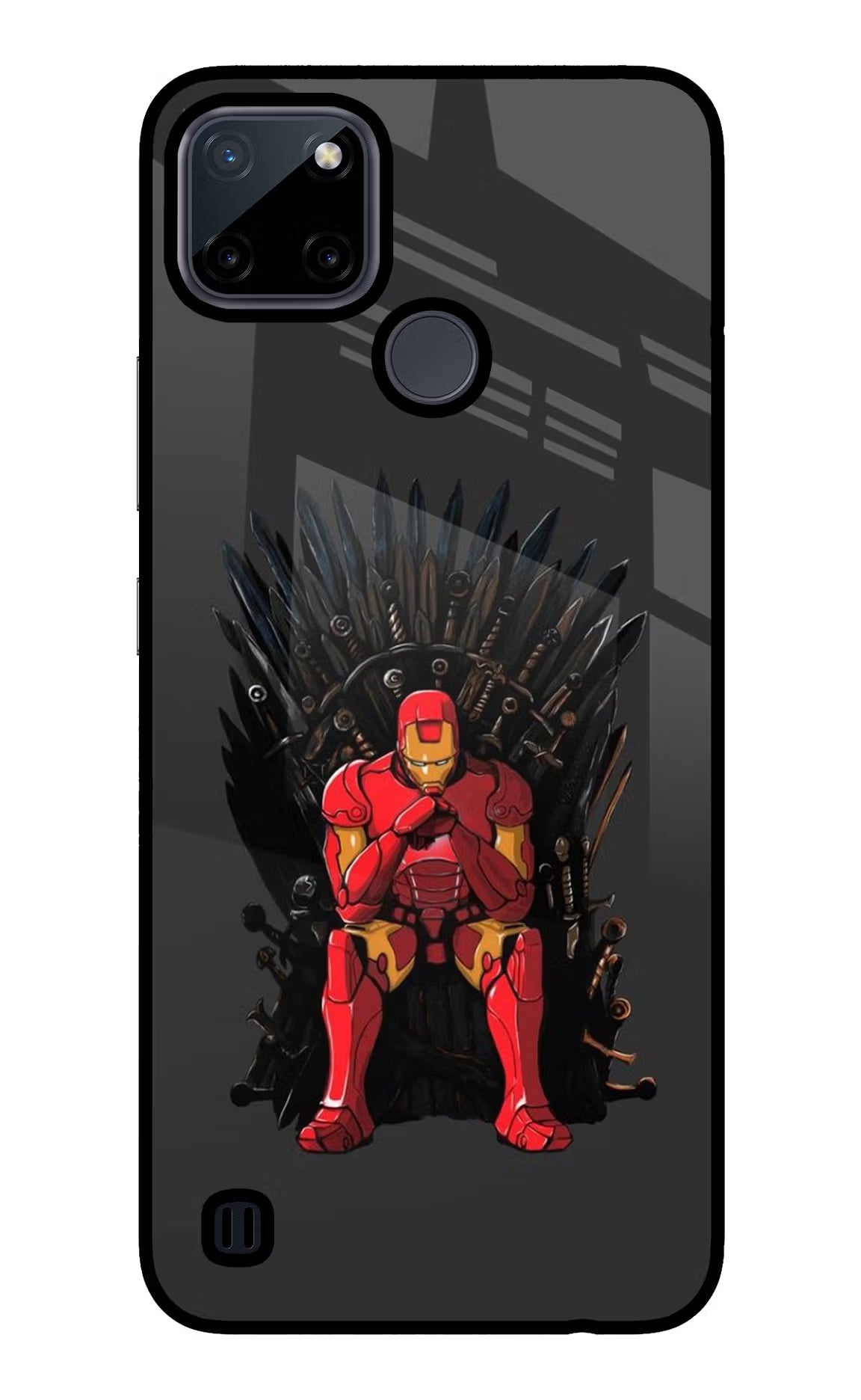 Ironman Throne Realme C21Y/C25Y Glass Case - Ironman Throne Realme C21Y/C25Y Glass Case Ironman Throne Realme C21Y/C25Y Glass Case
