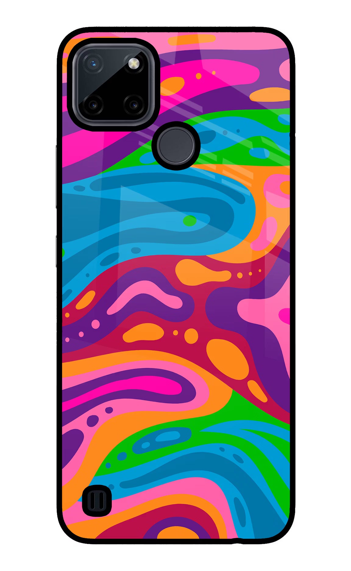 Trippy Pattern Realme C21Y/C25Y Glass Case - Trippy Pattern Realme C21Y/C25Y Glass Case Trippy Pattern Realme C21Y/C25Y Glass Case