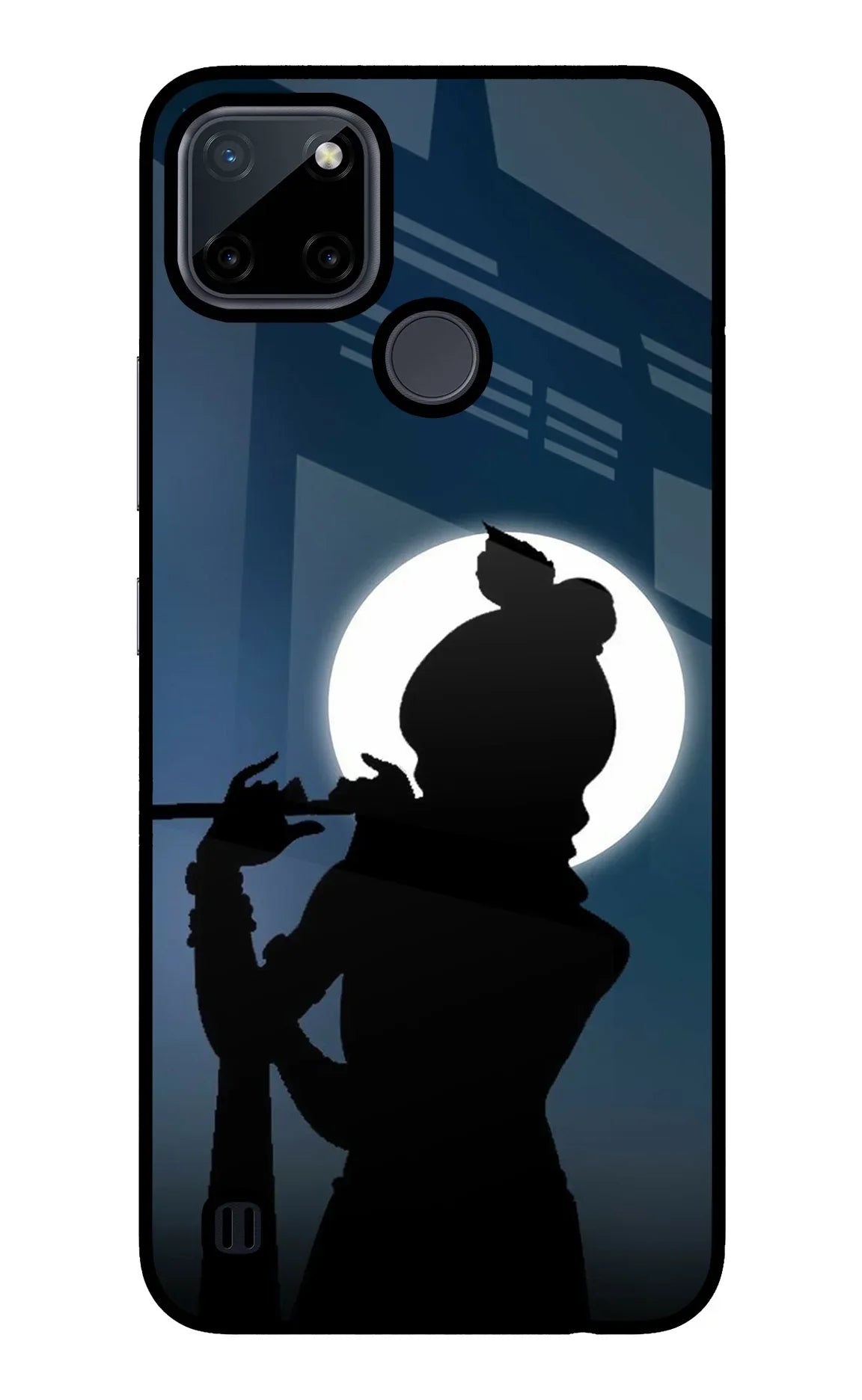Shri Krishna Silhouette Realme C21Y/C25Y Glass Case - Shri Krishna Silhouette Realme C21Y/C25Y Glass Case Shri Krishna Silhouette Realme C21Y/C25Y Glass Case
