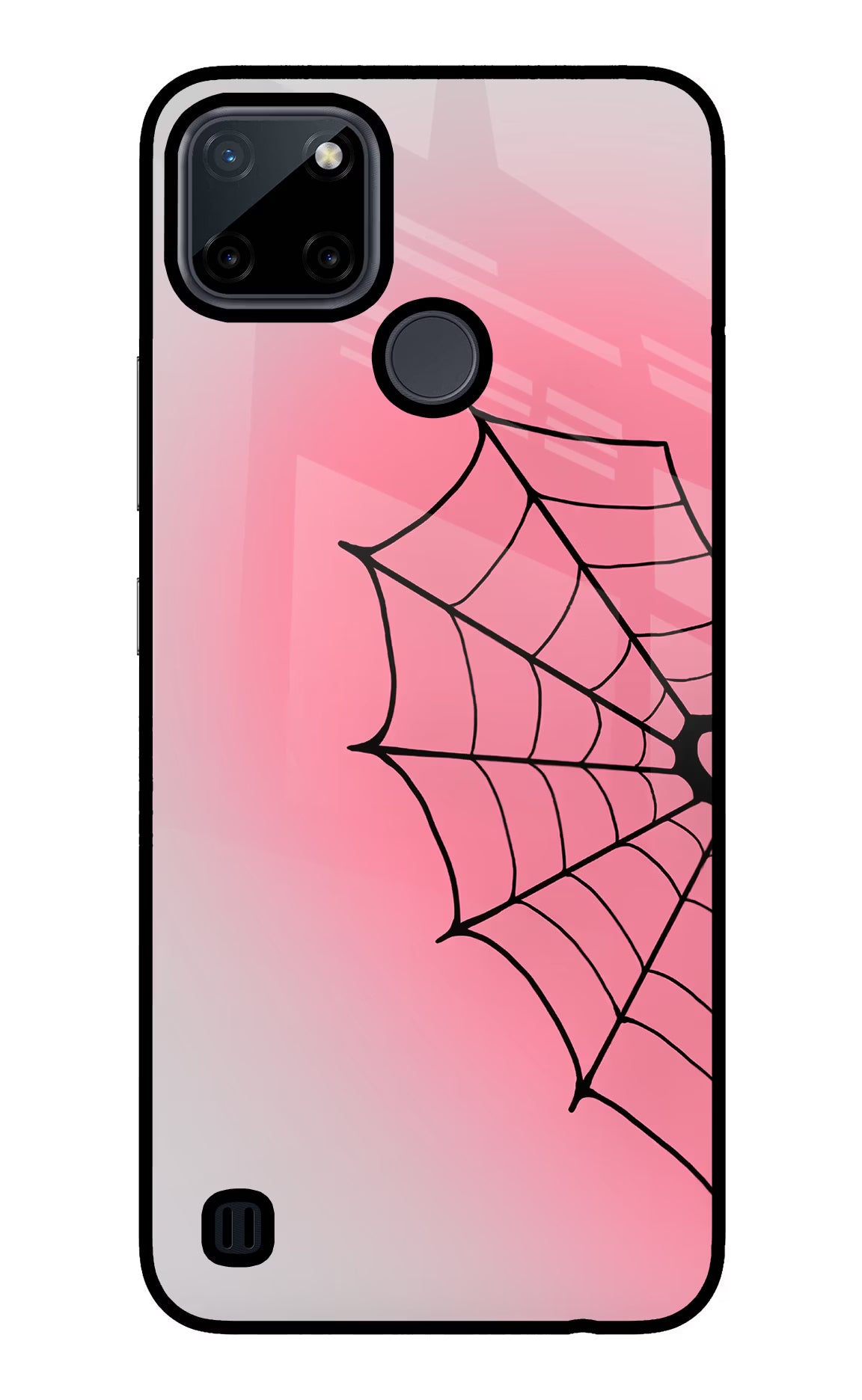 Pink Web Realme C21Y/C25Y Glass Case - Pink Web Realme C21Y/C25Y Glass Case Pink Web Realme C21Y/C25Y Glass Case