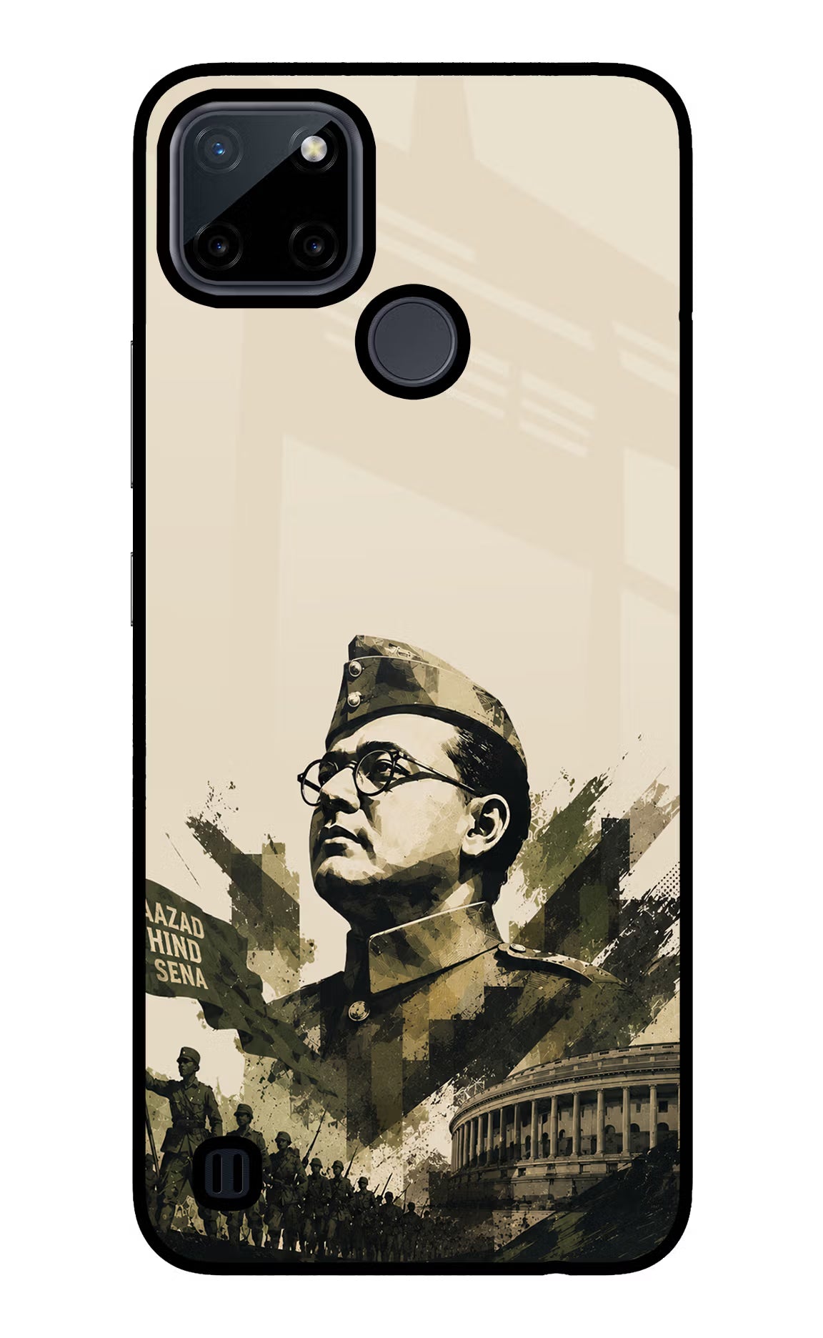 Netaji Rising Realme C21Y/C25Y Glass Case - Netaji Rising Realme C21Y/C25Y Glass Case Netaji Rising Realme C21Y/C25Y Glass Case
