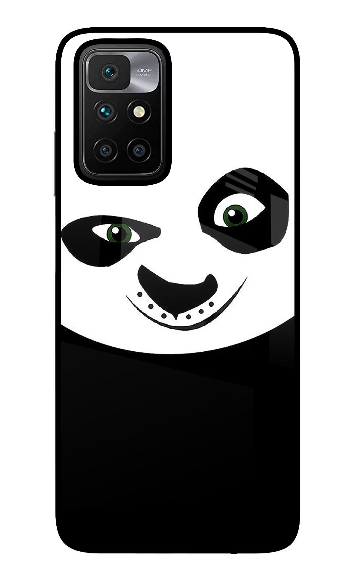Panda Redmi 10 Prime Back Cover - Panda Redmi 10 Prime Glass Case Back Cover by Casekaro Panda Redmi 10 Prime Glass Case Back Cover by Casekaro