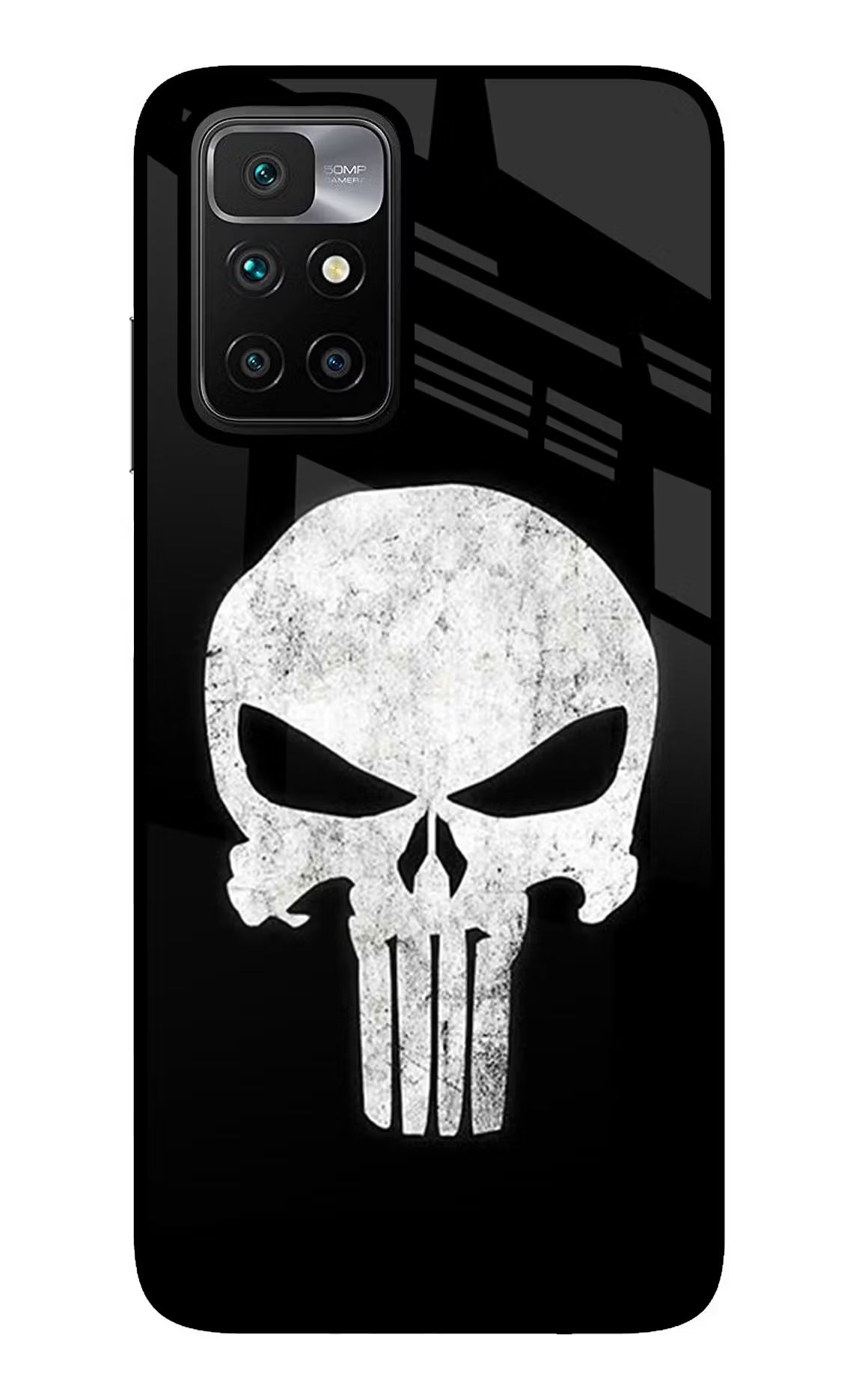 Punisher Skull Redmi 10 Prime Glass Case - Punisher Skull Redmi 10 Prime Glass Case Punisher Skull Redmi 10 Prime Glass Case