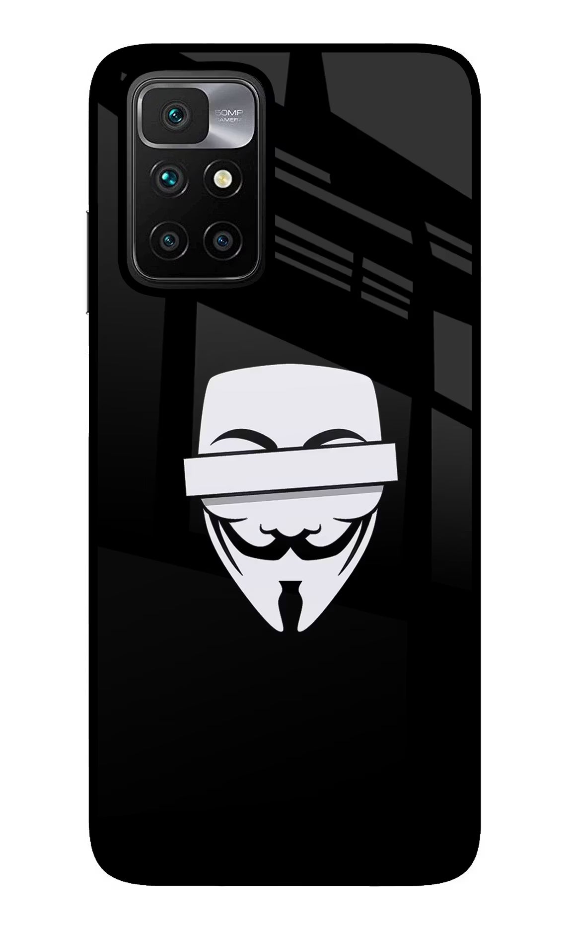 Anonymous Face Redmi 10 Prime Glass Case - Anonymous Face Redmi 10 Prime Glass Case Anonymous Face Redmi 10 Prime Glass Case