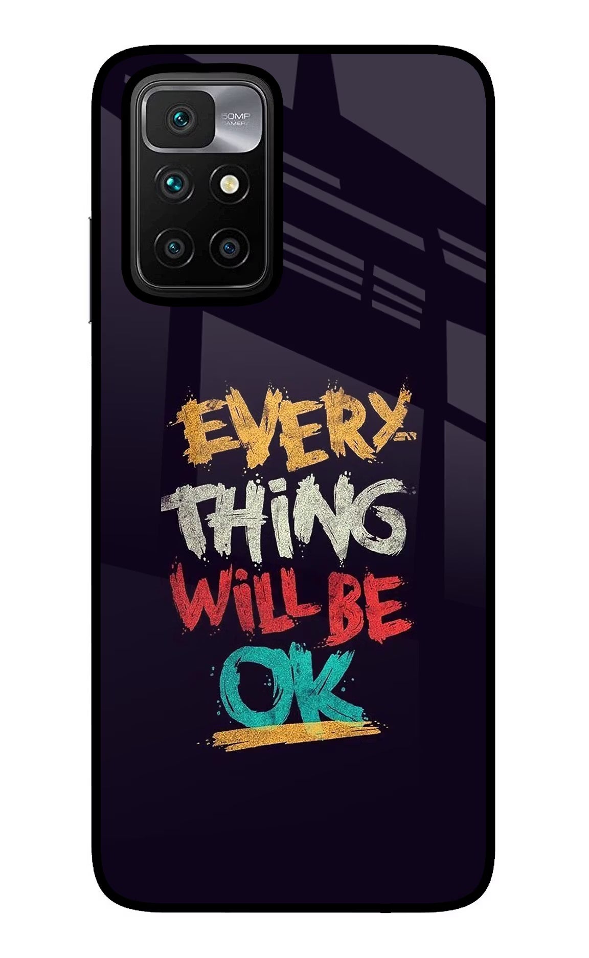 Everything Will Be Ok Redmi 10 Prime Glass Case - Everything Will Be Ok Redmi 10 Prime Glass Case Everything Will Be Ok Redmi 10 Prime Glass Case