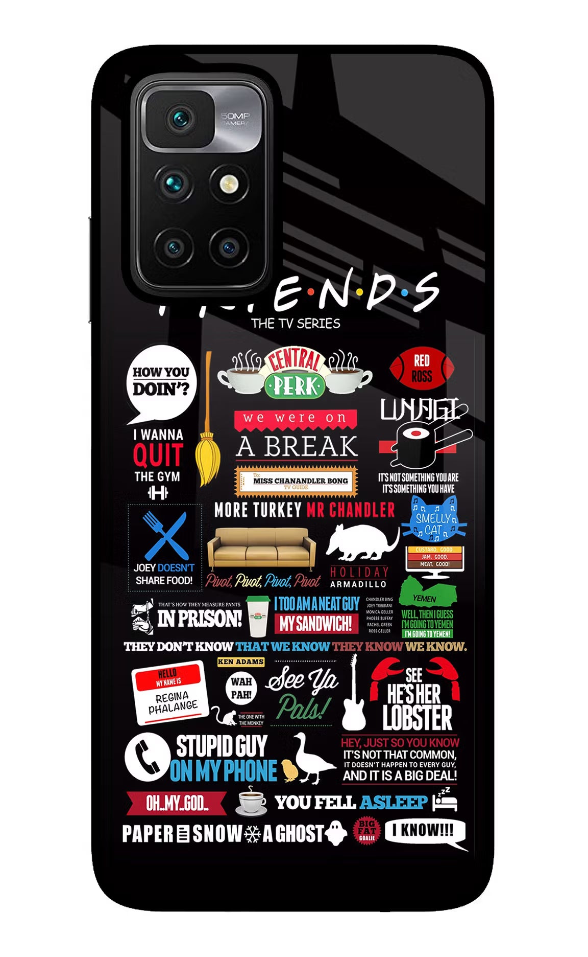 FRIENDS Redmi 10 Prime Glass Case - FRIENDS Redmi 10 Prime Glass Case FRIENDS Redmi 10 Prime Glass Case